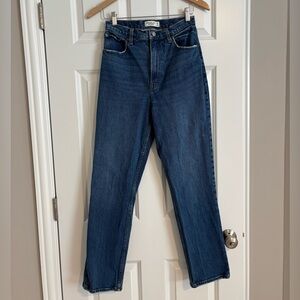 Abercrombie & Fitch 90s Straight Ultra High Rise Blue Jeans